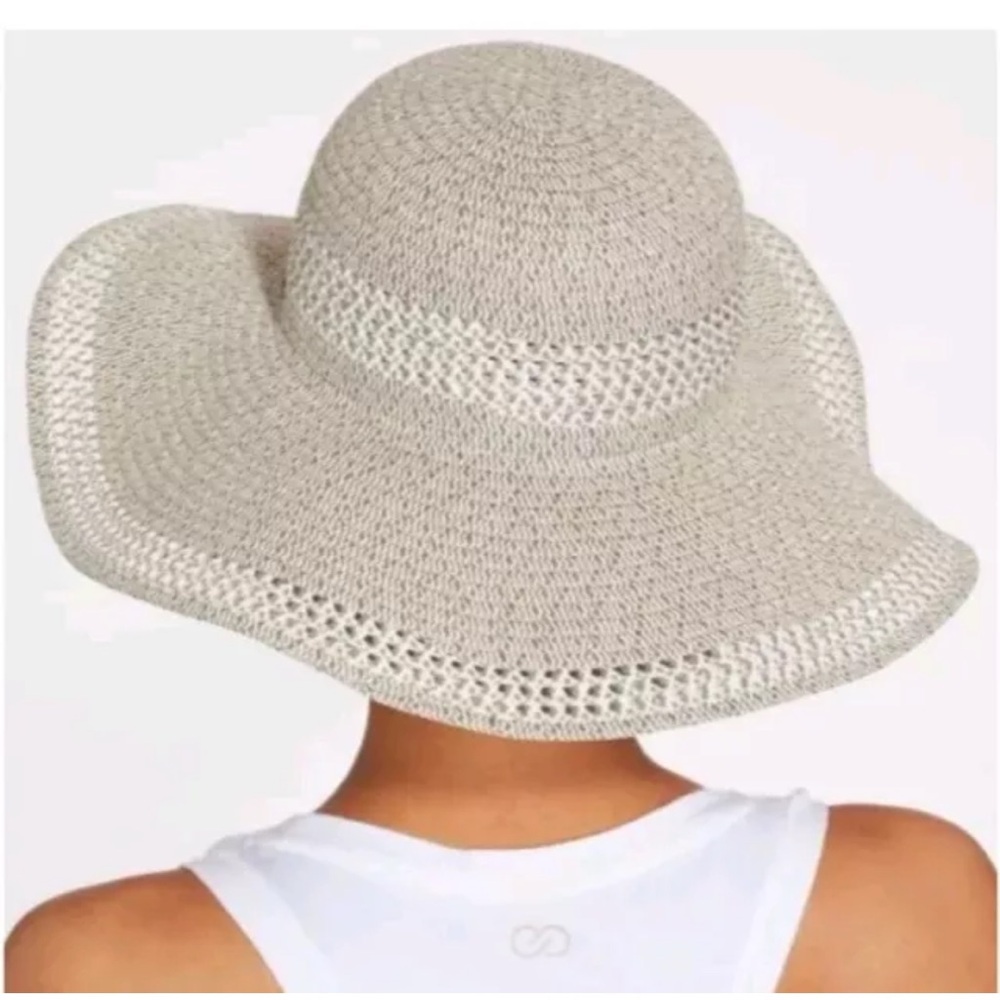 CALIA By Carrie Underwood Woven Sunhat Gray Beige Cruise Packable OSFA b… - Picture 11 of 11